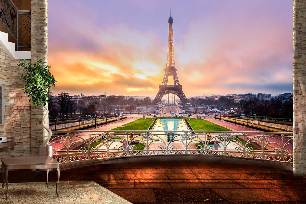 Фотообои Вид на Париж с балкона
